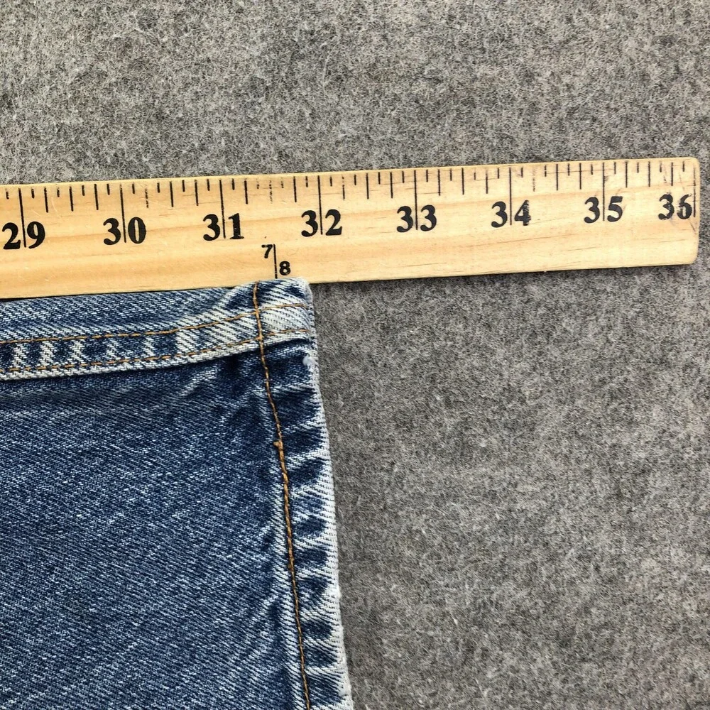 Levis 550 Jeans Mens 34x32 Blue Stone Wash Relaxed Tapered Denim Distressed